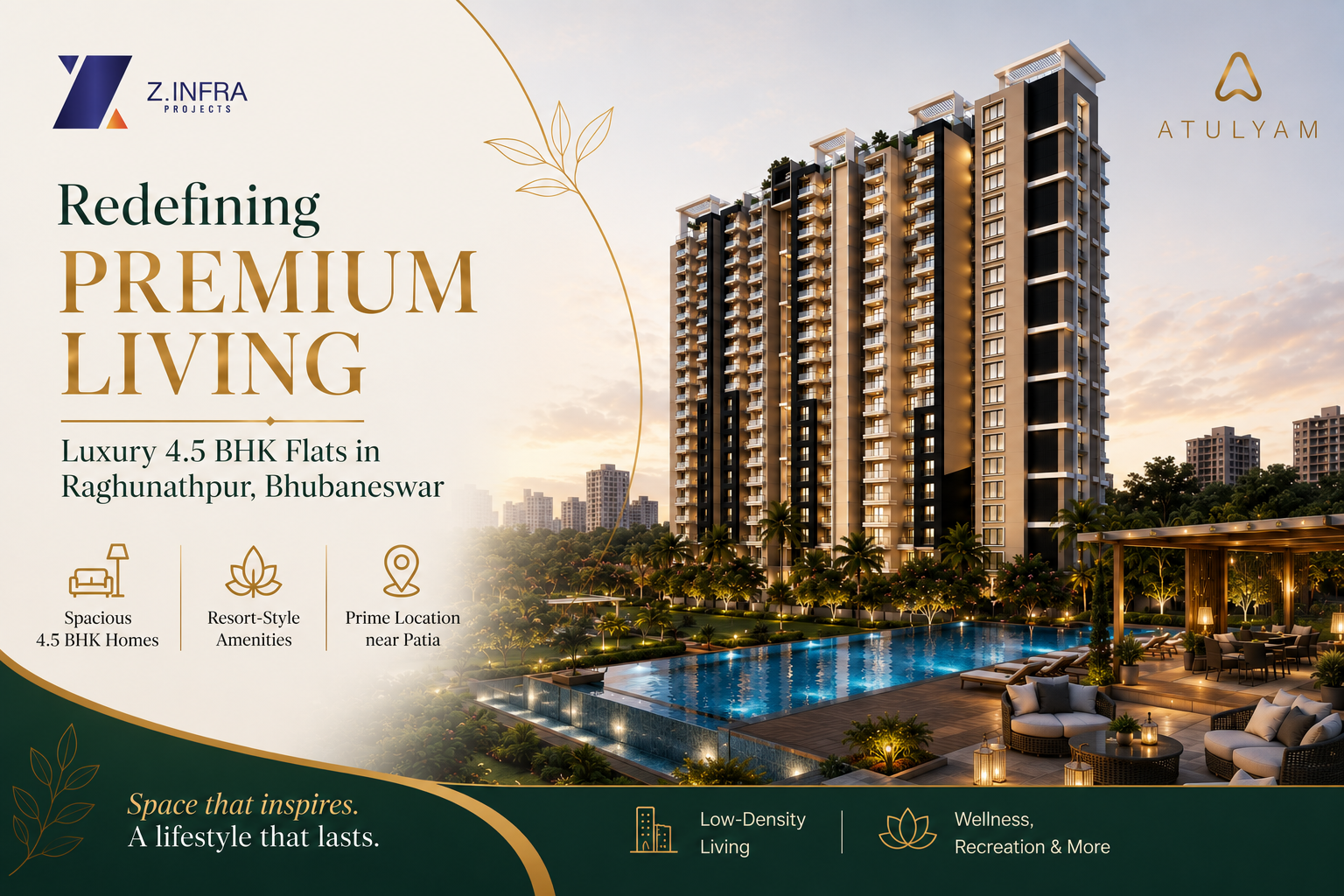 The New Definition of Premium Living: Investing in Luxury 4.5 BHK Flats in Raghunathpur Bhubaneswar