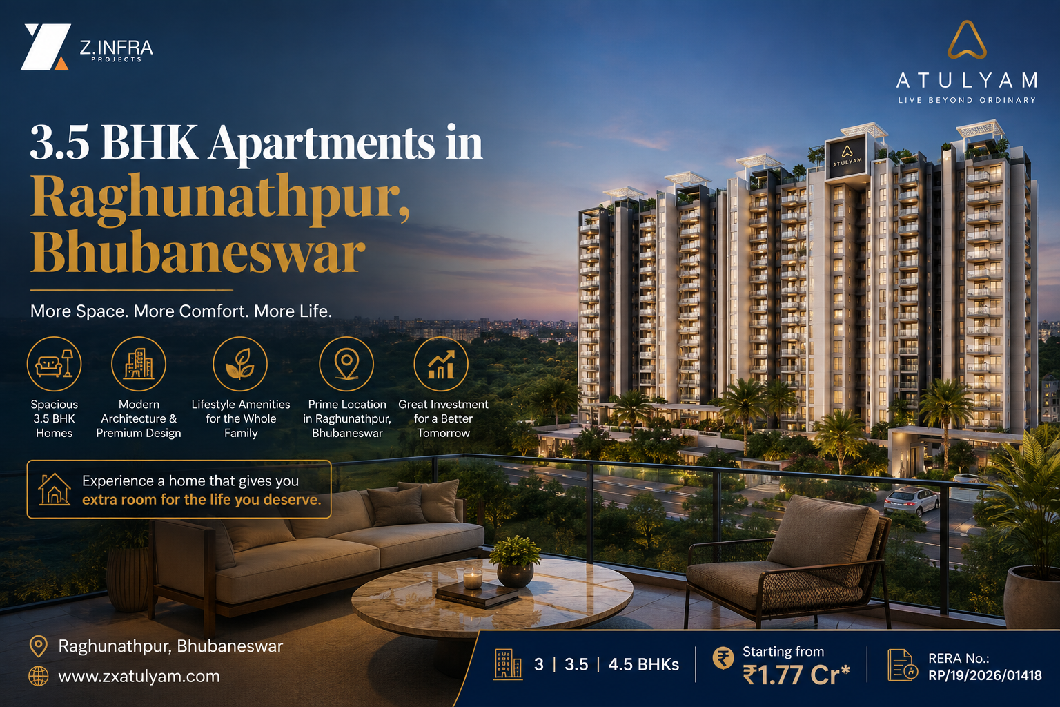 The Infocity Effect: How Bhubaneswar's Tech Corridor Is Pulling Demand Towards 3.5 BHK Apartments in Raghunathpur Bhubaneswar